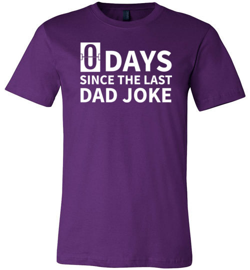 Zero Days Dad Joke Canvas