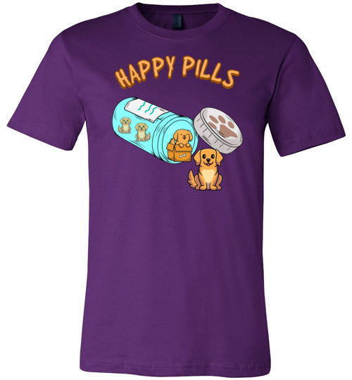 Happy Pills Golden Retriever Canvas