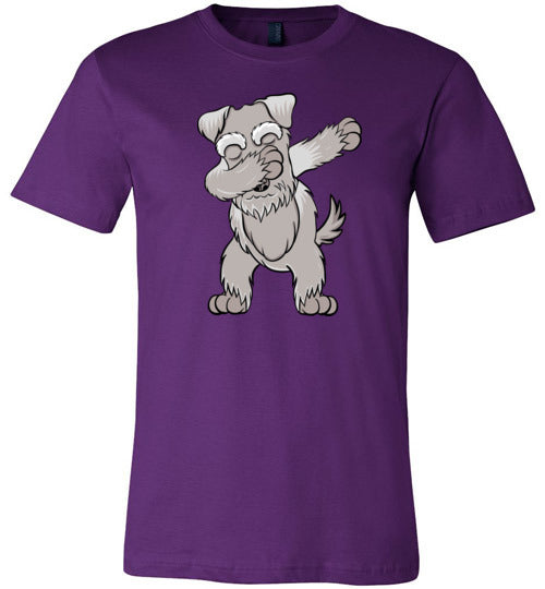 Dabbing Schnauzer Dog Canvas