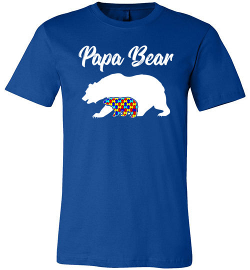 Autism Papa Bear Canvas