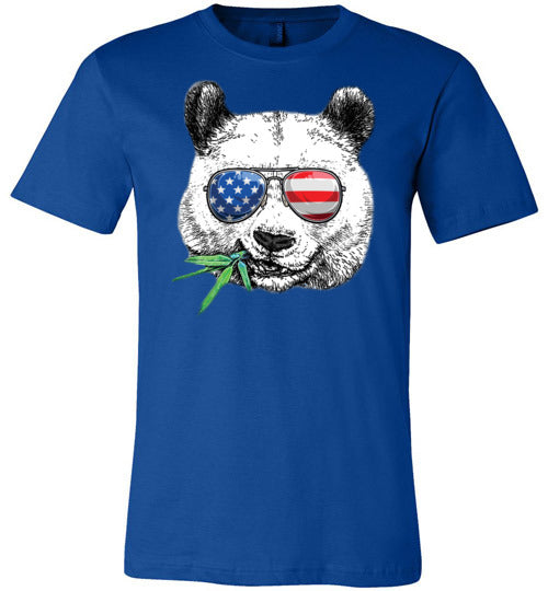 Panda American Flag Sunglasses Face Canvas