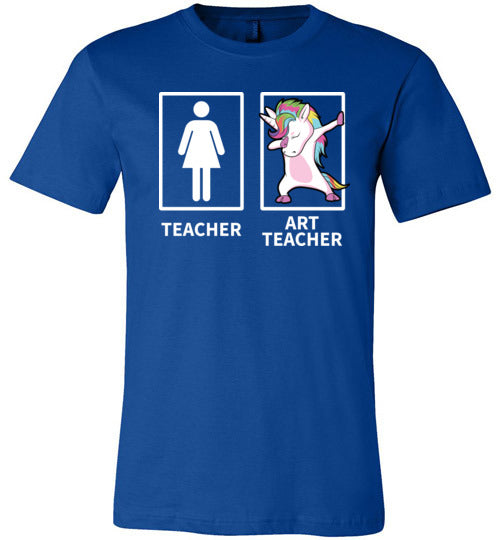 Dabbing Unicorn Art Teacher Canvas