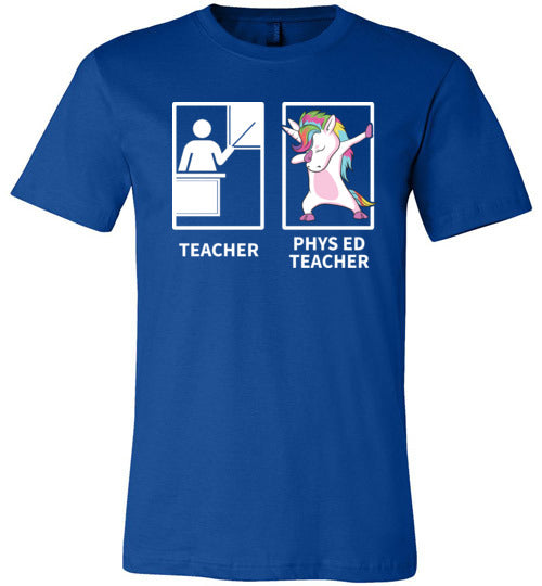 Phys Ed Teacher Unicorn Canvas