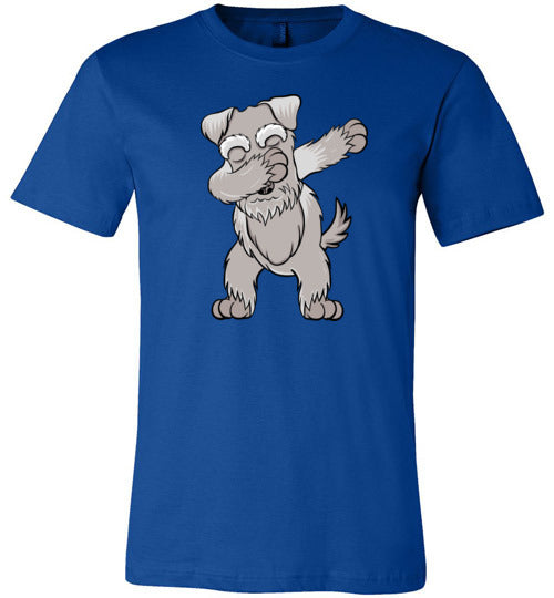 Dabbing Schnauzer Dog Canvas