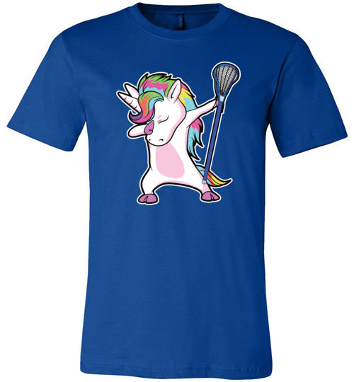 Dabbing Unicorn Lacrosse Canvas