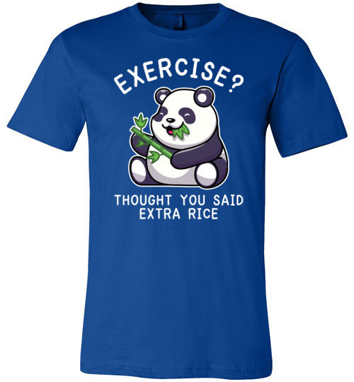 Panda Exercise Extra Fries Canvas