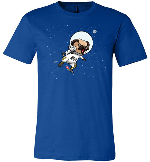 Astronaut Pug In Space Canvas