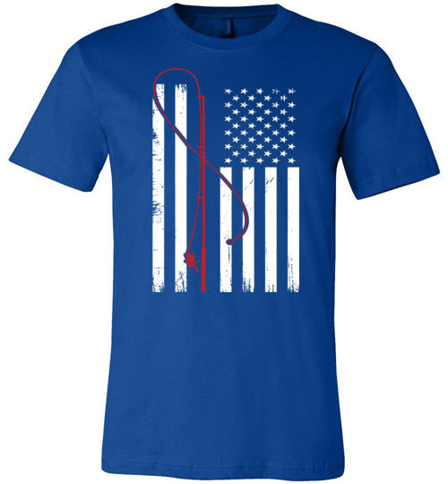 Fishing American Flag Canvas