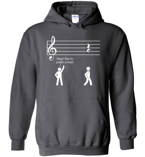Music Stop Under A Rest Hoodie