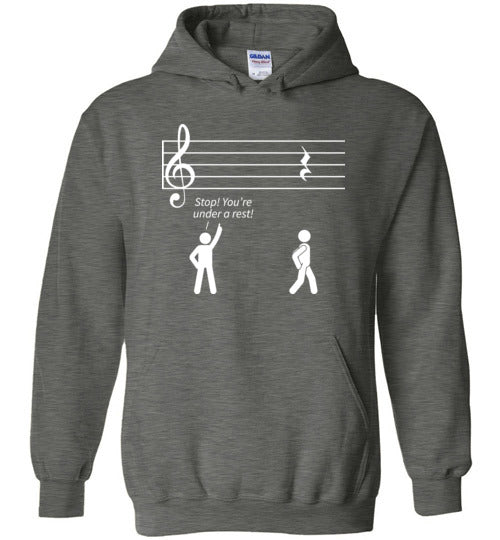 Music Stop Under A Rest Hoodie