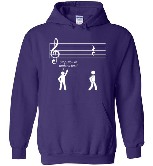 Music Stop Under A Rest Hoodie
