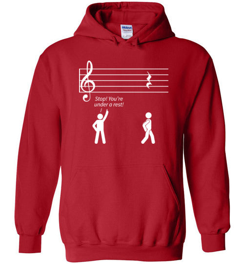 Music Stop Under A Rest Hoodie