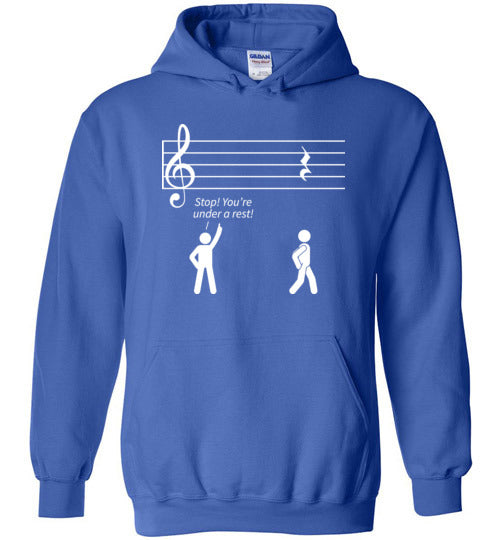 Music Stop Under A Rest Hoodie