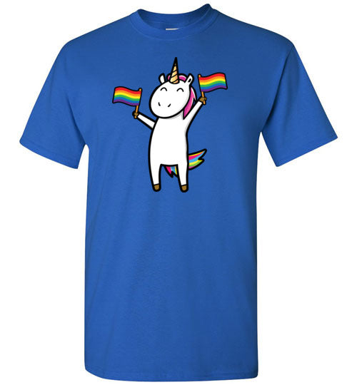 Gay Unicorn LGBT Rainbow Flags Gildan Youth