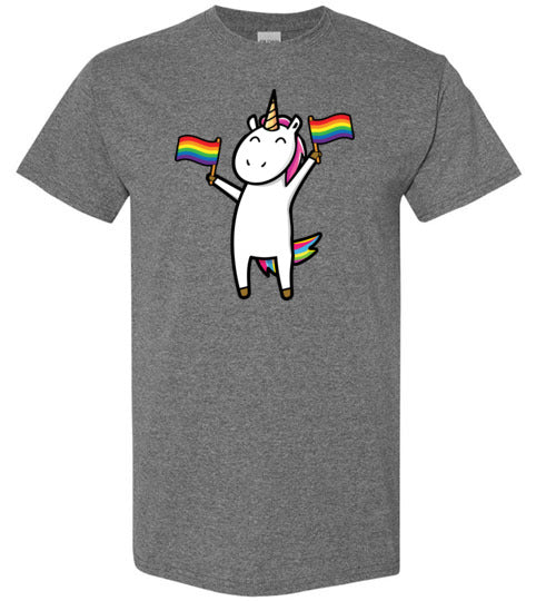 Gay Unicorn LGBT Rainbow Flags Gildan Youth