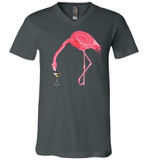 Flamingo Martini V-Neck