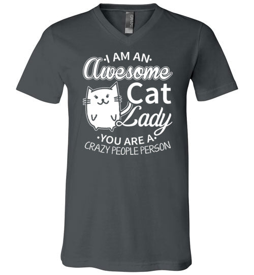 Awesome Cat Lady V-Neck
