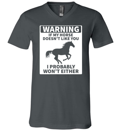 Horse Warning V-Neck