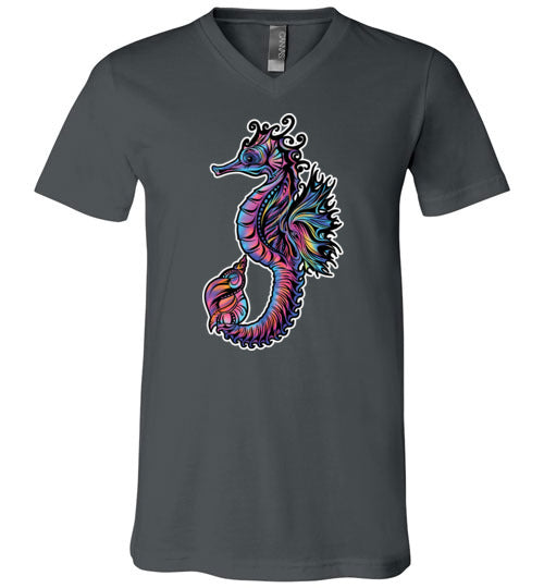 Tropical Seahorse V-Neck