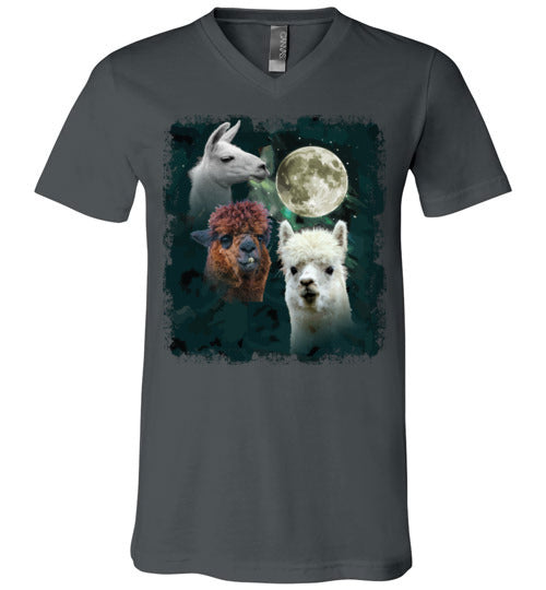 3 Llama Moon V-Neck
