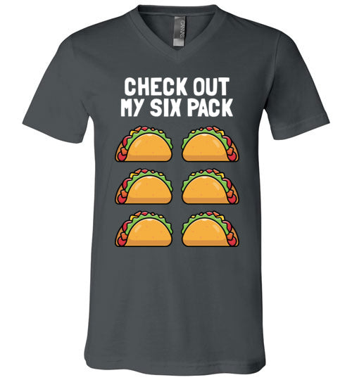 Check Out Six Pack Taco V-Neck