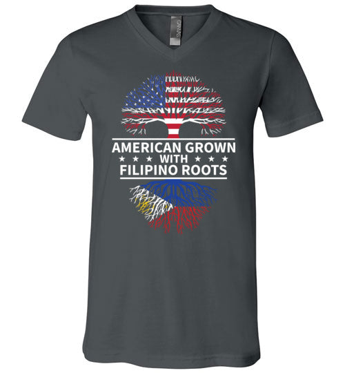 American Grown With Filipino Roots V-Neck