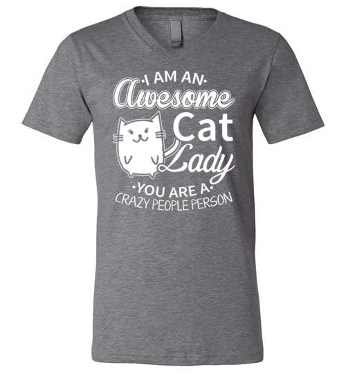 Awesome Cat Lady V-Neck