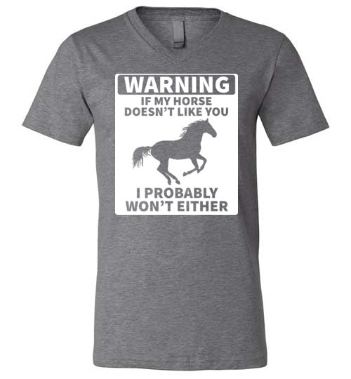 Horse Warning V-Neck
