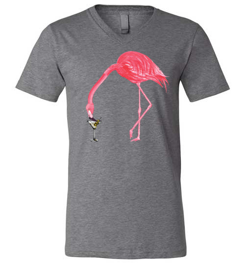 Flamingo Martini V-Neck