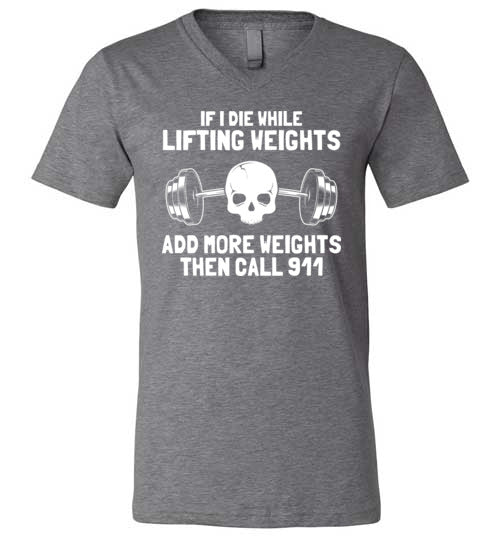 Die Lifting Weights V-Neck