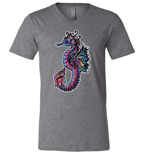 Tropical Seahorse V-Neck