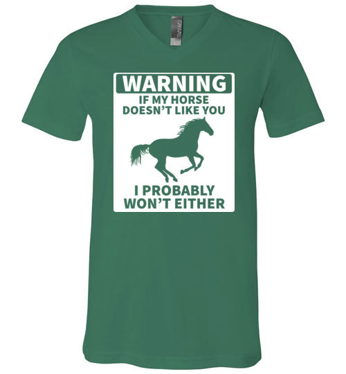 Horse Warning V-Neck