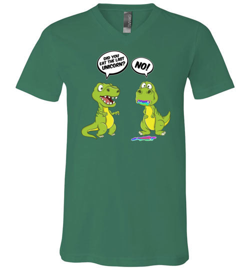 Dinosaur Last Unicorn V-Neck