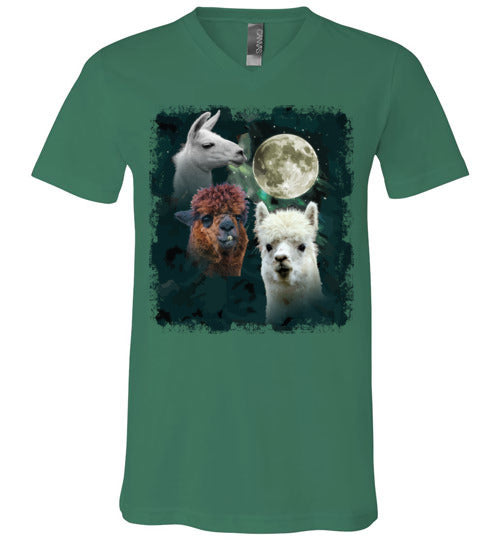 3 Llama Moon V-Neck