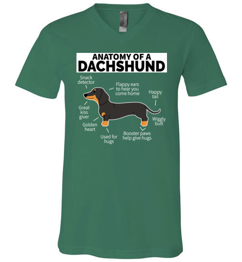 Dog Anatomy Dachshund V-Neck