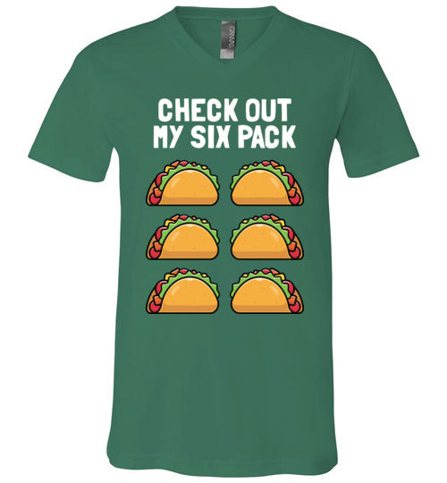 Check Out Six Pack Taco V-Neck
