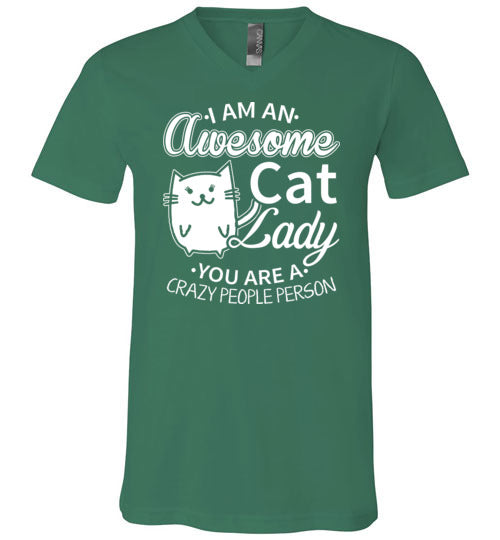 Awesome Cat Lady V-Neck