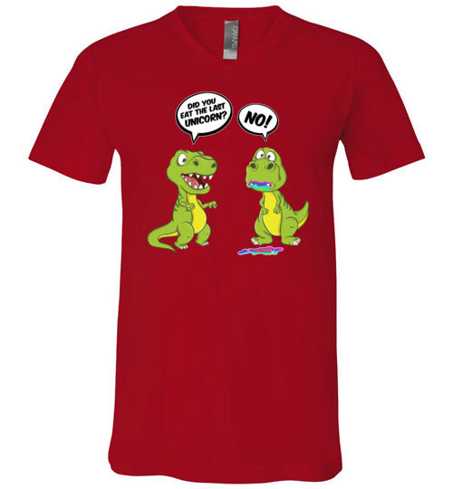 Dinosaur Last Unicorn V-Neck