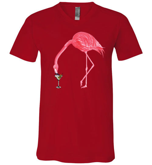 Flamingo Martini V-Neck
