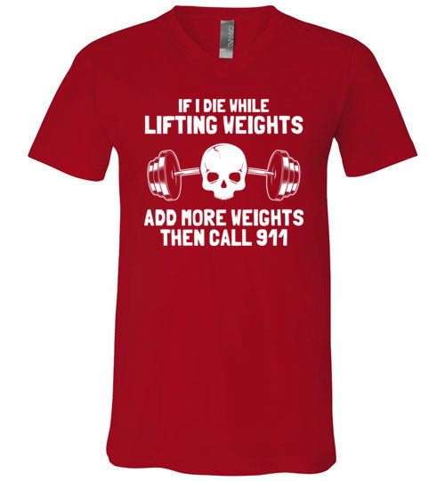 Die Lifting Weights V-Neck
