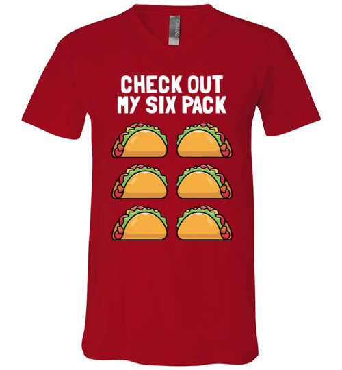 Check Out Six Pack Taco V-Neck