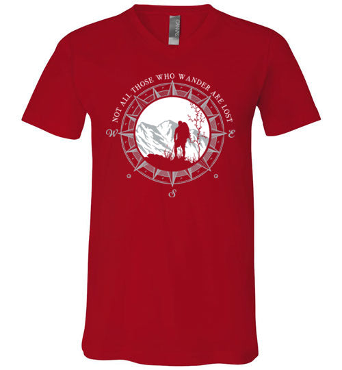 Hiking Not All Those Who Wander Are Lost V-Neck