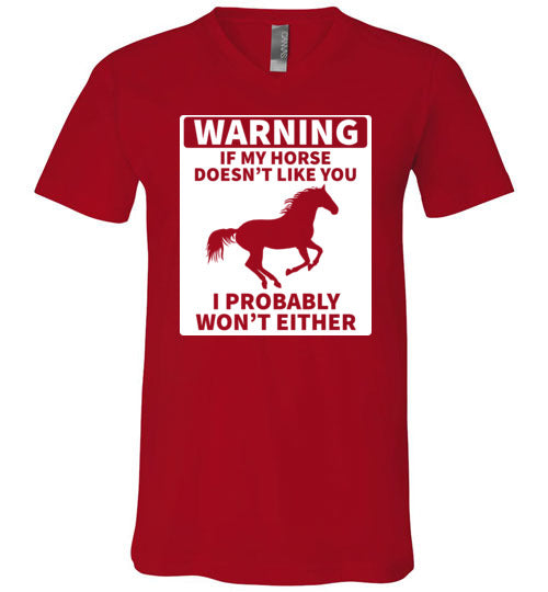 Horse Warning V-Neck