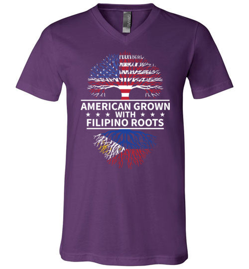 American Grown With Filipino Roots V-Neck
