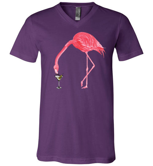 Flamingo Martini V-Neck