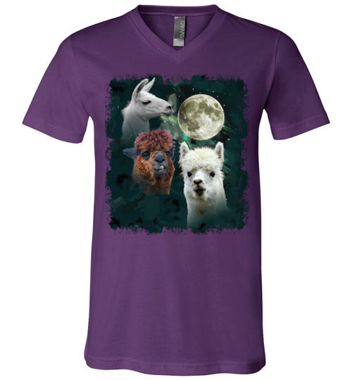 3 Llama Moon V-Neck