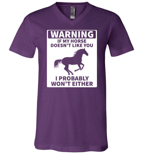 Horse Warning V-Neck