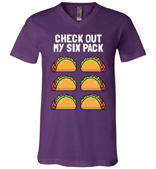 Check Out Six Pack Taco V-Neck
