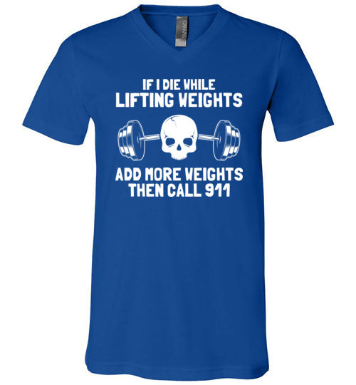 Die Lifting Weights V-Neck