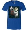 3 Llama Moon V-Neck